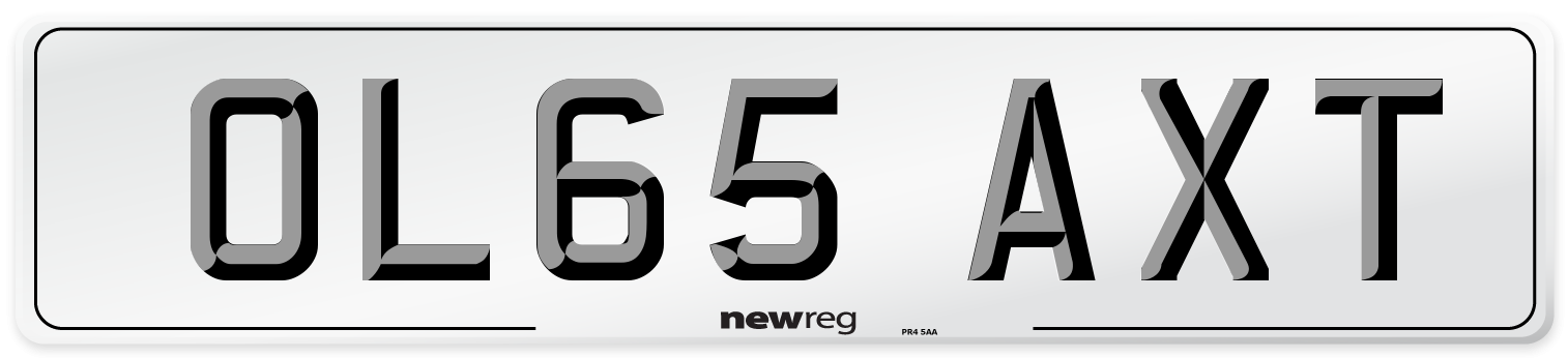 OL65 AXT Number Plate from New Reg